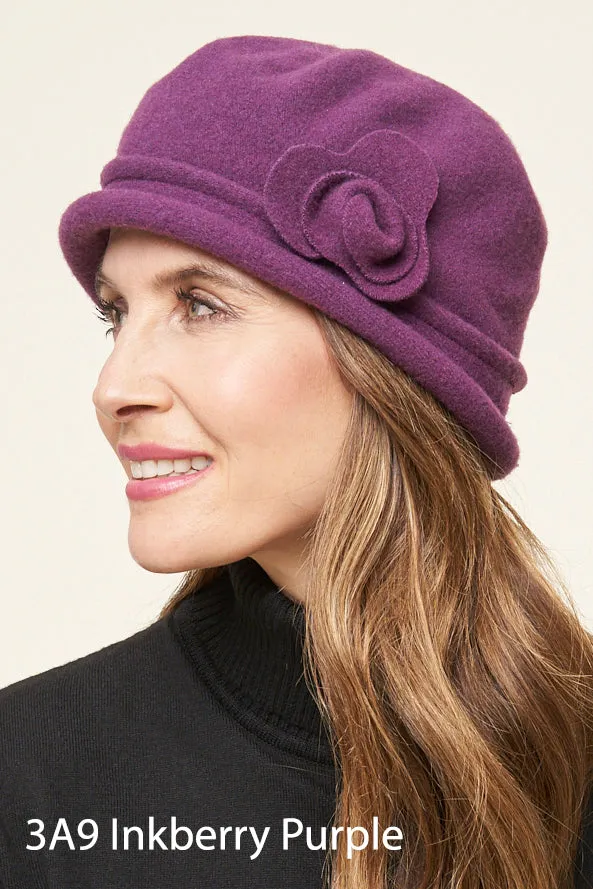 Spencer wool cloche hat