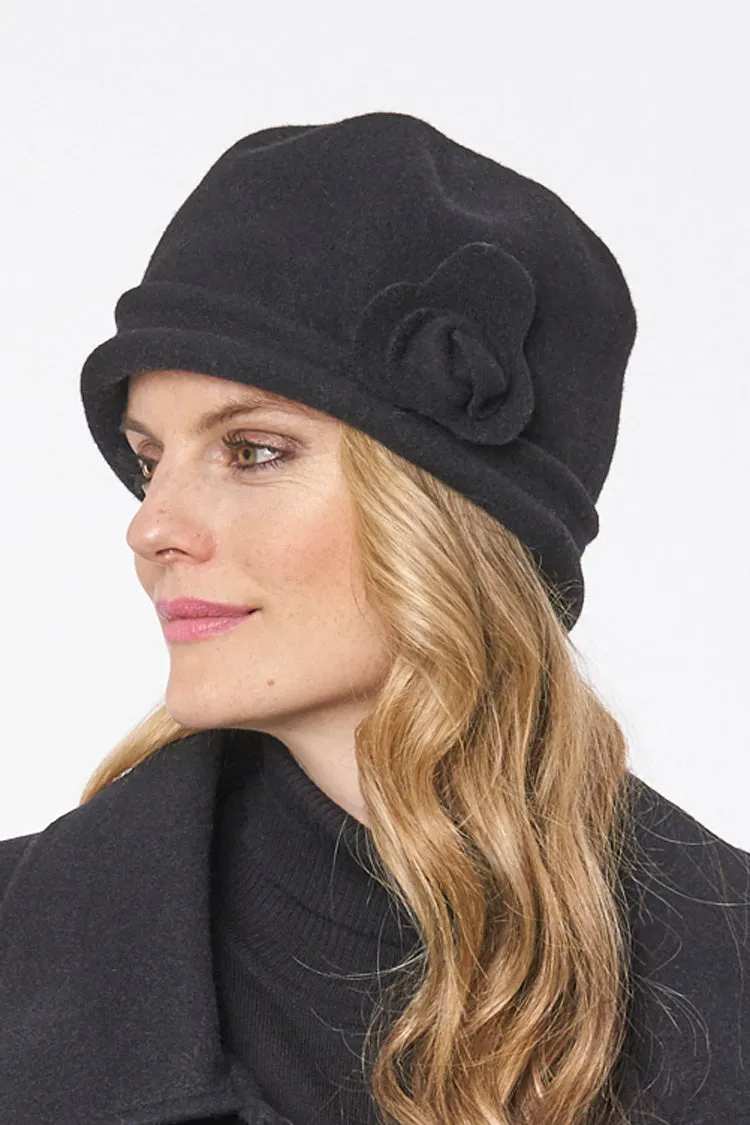 Spencer wool cloche hat