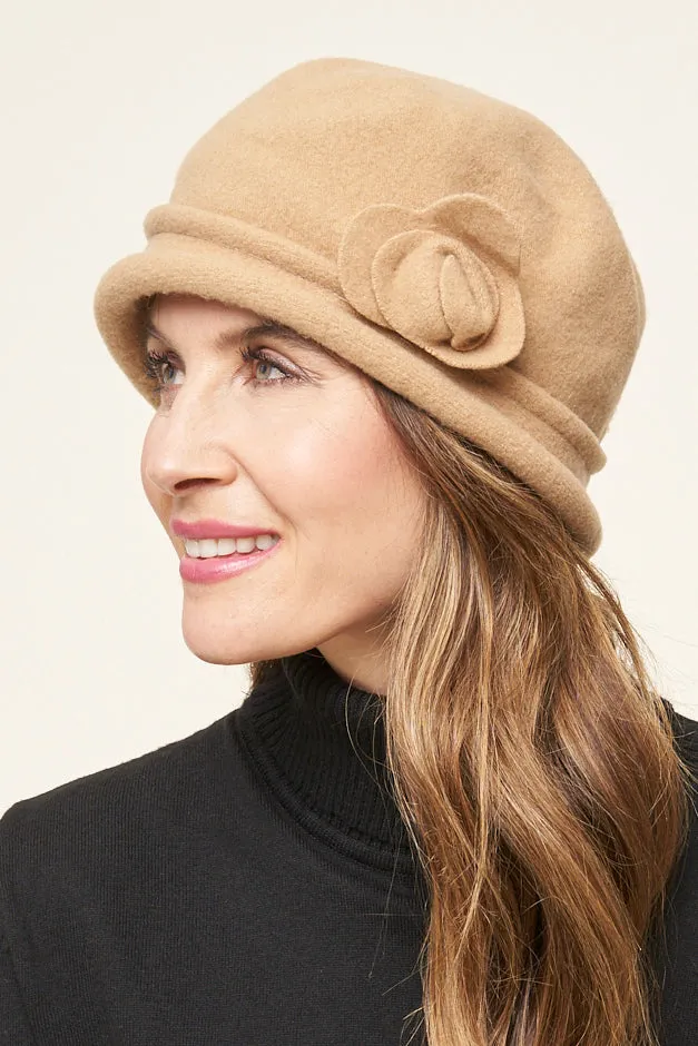 Spencer wool cloche hat