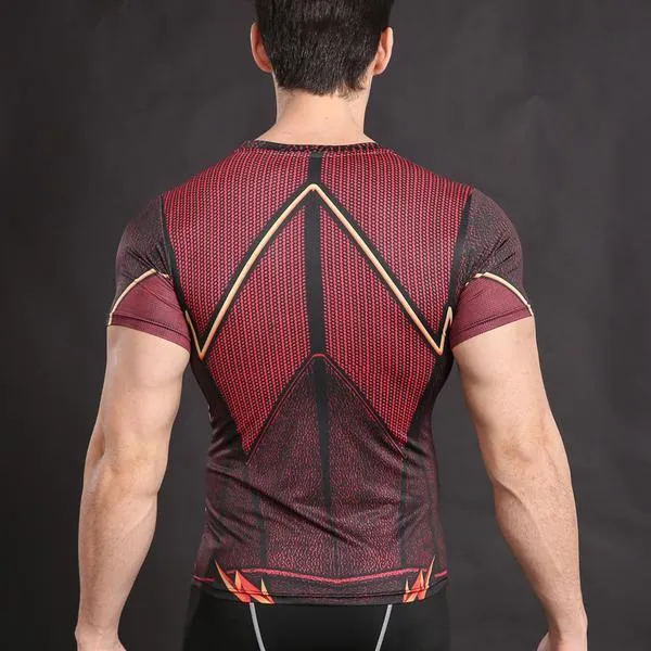 The Flash "Golden" Compression Short Sleeve Rashguard