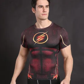 The Flash "Golden" Compression Short Sleeve Rashguard