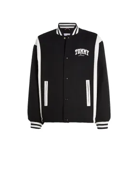 TMJ Cord Wool Mix Letterman - Black