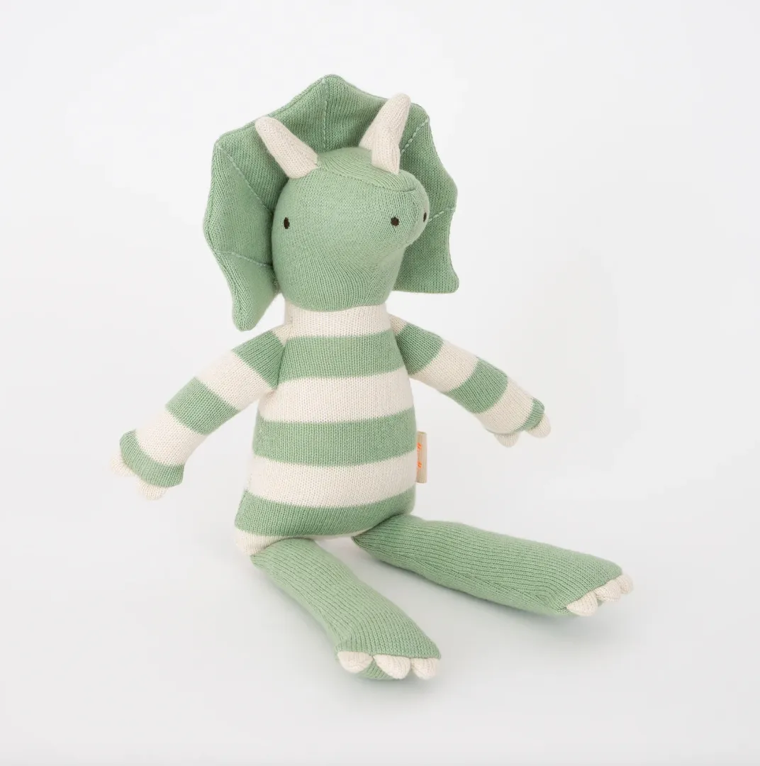 Triceratops Knitted Toy