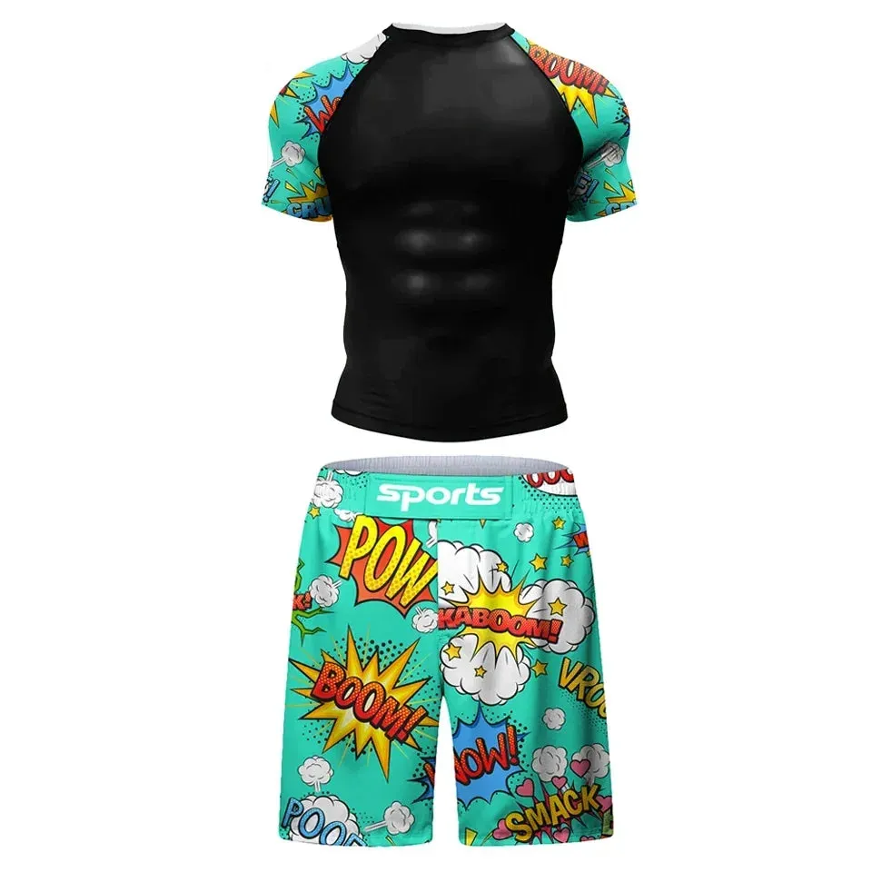 Warrior 'Comic Print' Compression Set