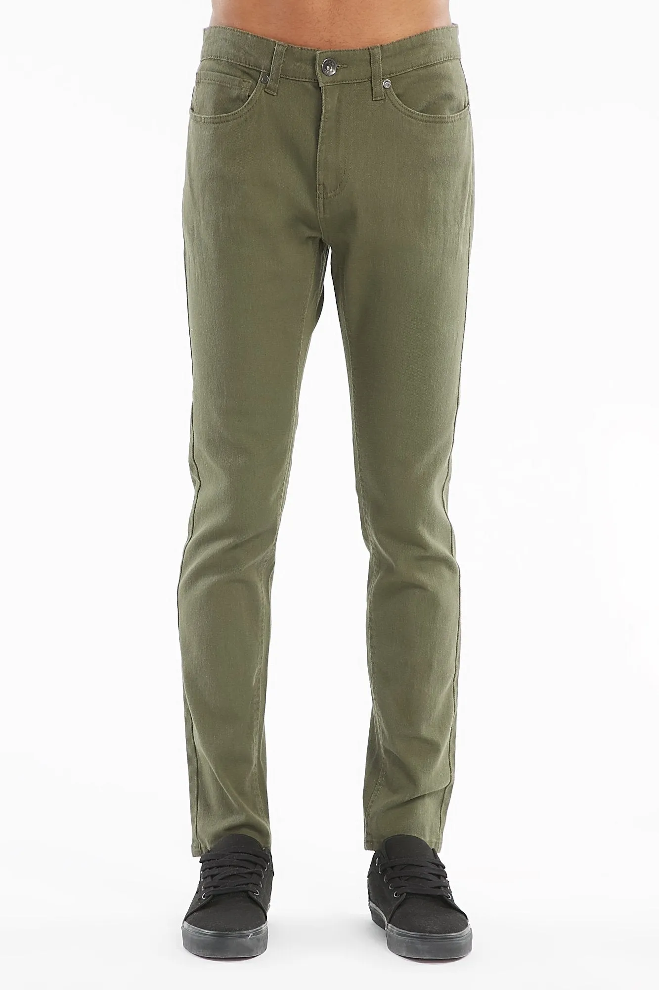 West 49 Guys Skinny Bull Denim Olive Jeans