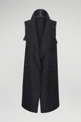 Zoe - Anthracite Wool Vest