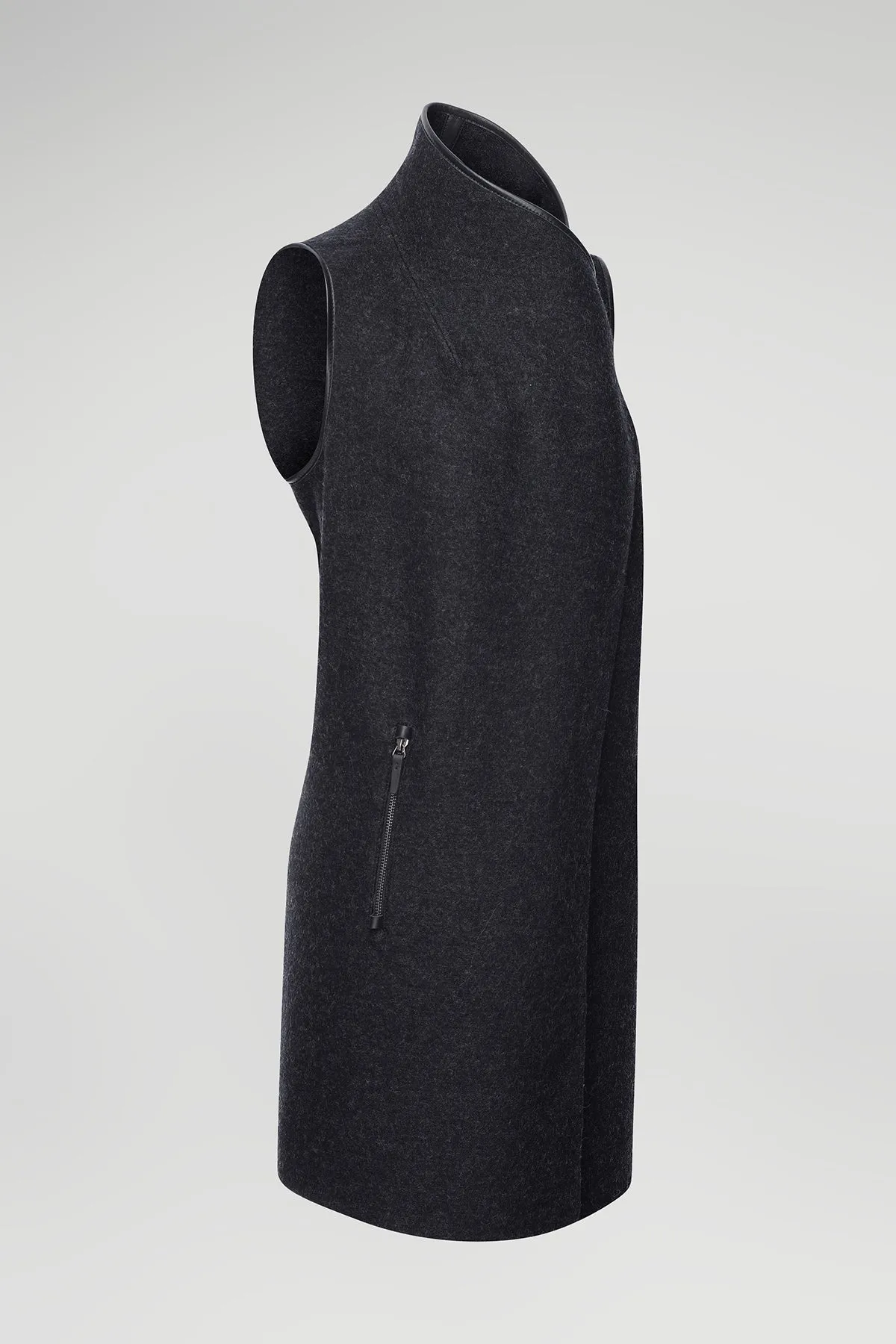 Zoe - Anthracite Wool Vest